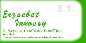 erzsebet vamossy business card